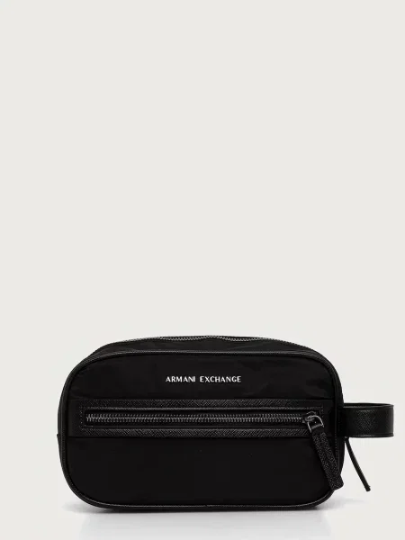 Pungă cosmetică Armani Exchange negru