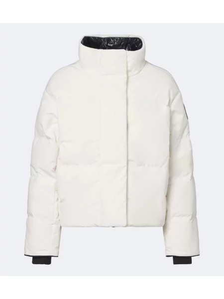 Decupat geacă cu puf Canada Goose alb