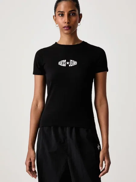 Guess Jeans t-shirt γυναικείο με μαύρο