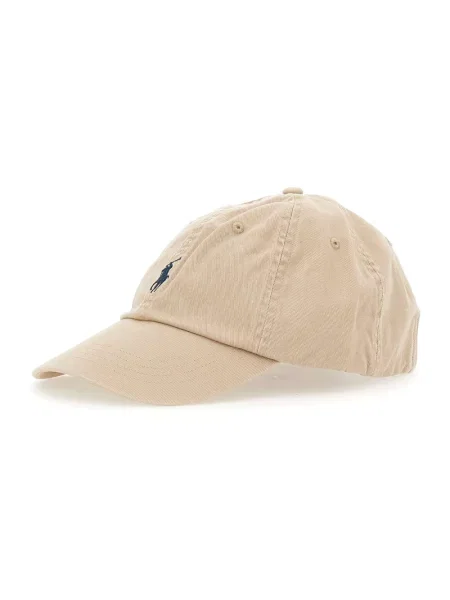 Czapka z daszkiem Polo Ralph Lauren z twillu beżowa