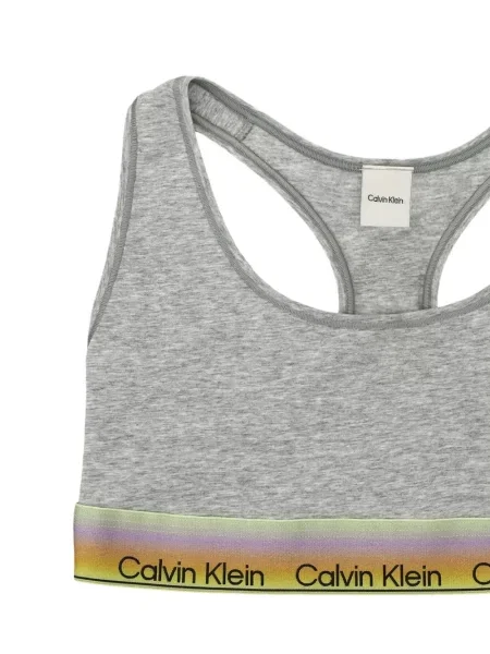 Sutien bralette Calvin Klein cu autograf gri
