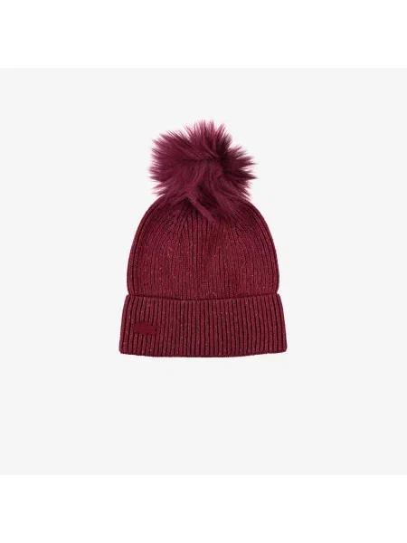 Шапка Lacoste бордовая