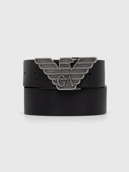 Emporio Armani de piele bărbați negru