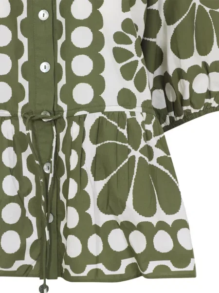 Top Farm Rio cu model floral cu imagine alb
