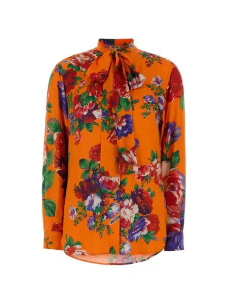Bluză Moschino cu model floral cu imagine portocaliu