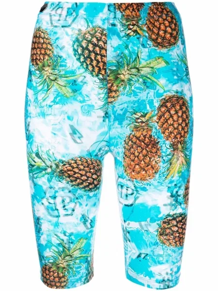 Pantaloni scurți Philipp Plein cu imagine albastru