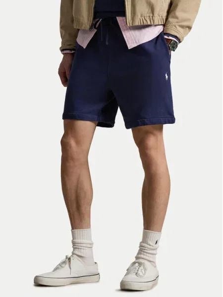 Polo Ralph Lauren Kratke hlače iz tkanine Mornarsko modra