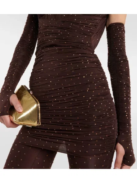 Rochie Alex Perry din jerseu maro