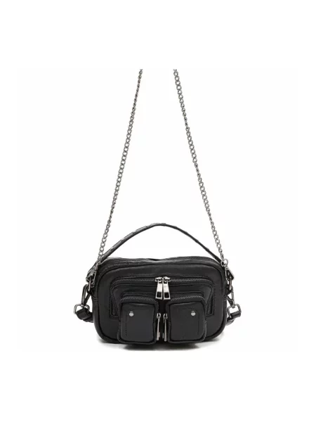 Lniana torebka crossbody Nunoo czarna
