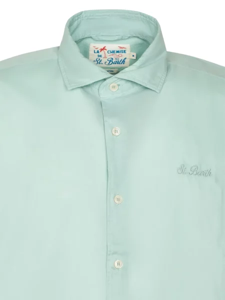 Lung cămașă Mc2 Saint Barth cu broderie verde