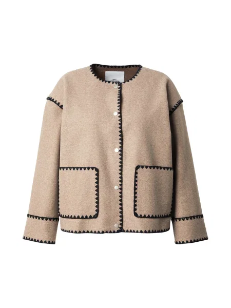 ONLY Carmakoma Geacă de primăvară-toamnă CARELBA brocart negru