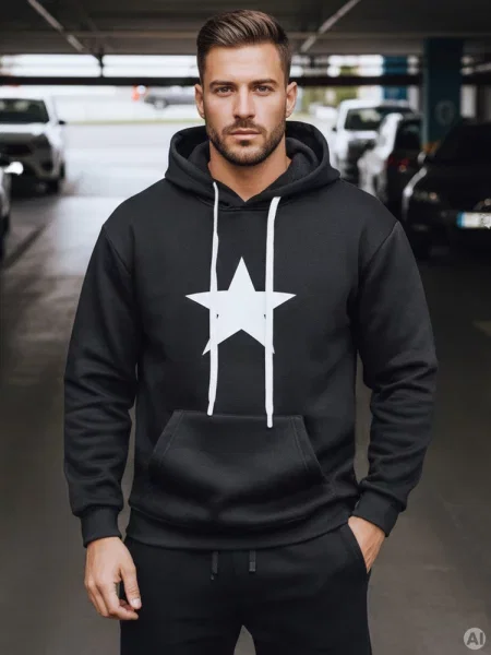 Bluza z kapturem Dstreet czarna