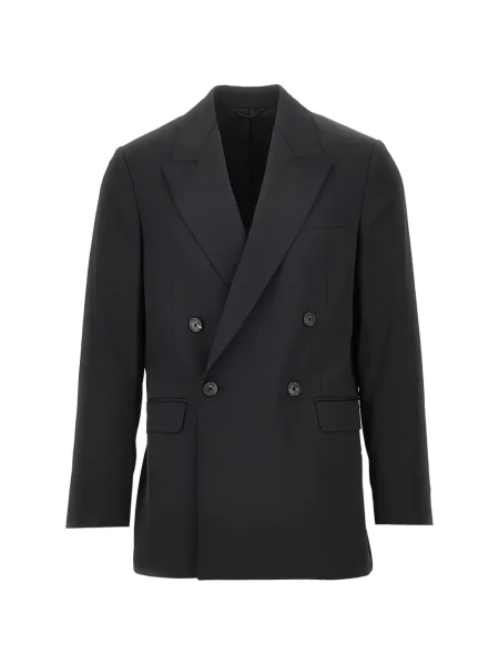 Costum Cmmn Swdn de lână cu două rânduri de nasturi negru