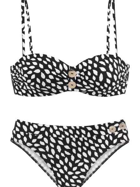 VIVANCE Bikini bež / črna bela