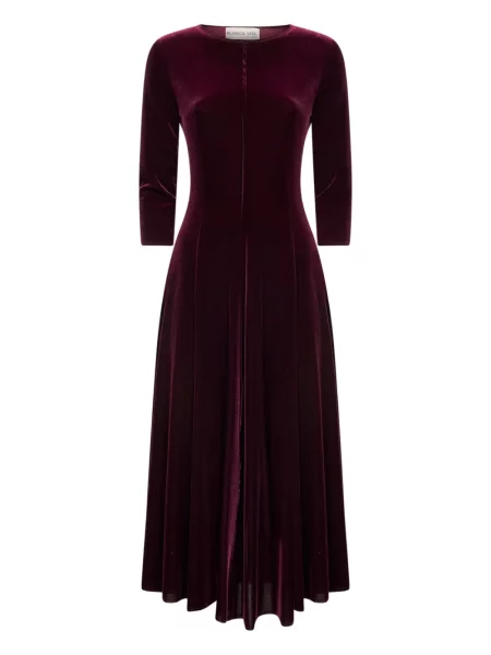 Sukienka midi Blanca Vita do kolan dzwony garniturowa fioletowa