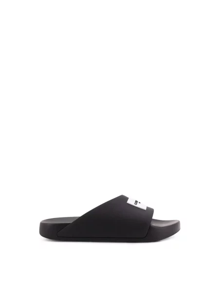 Klapki mules Givenchy z logo czarne