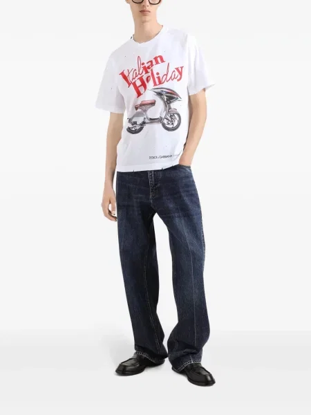 Tricou Dolce & Gabbana cu imagine alb