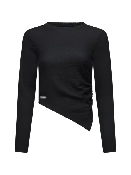 Top Karl Lagerfeld Jeans asimetric negru