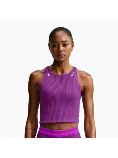 Tricou de alergare pentru femei Nike AeroSwift vivid purple/purple pulse violet