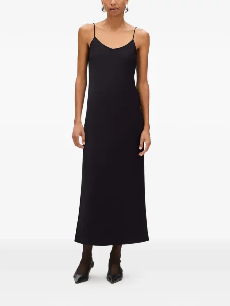 Rochie Another Tomorrow cu bretele negru