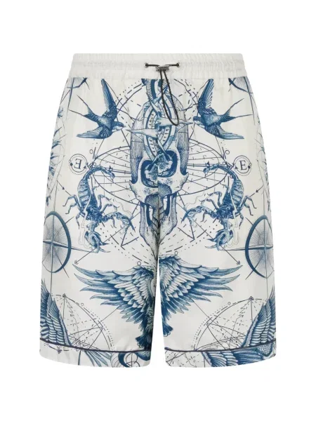 Pantaloni scurți Philipp Plein cu imagine alb