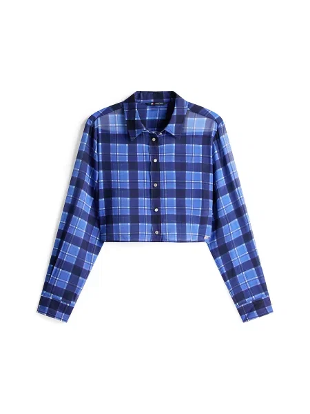 Tommy Jeans Bluză albastru / albastru închis alb
