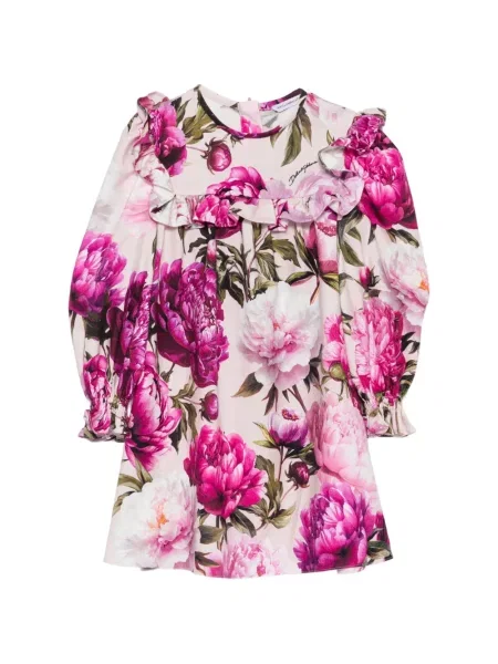 Dětské šaty Dolce & Gabbana růžové