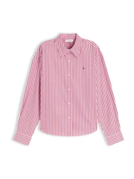 TOMMY HILFIGER Bluză bleumarin / roz / magenta alb