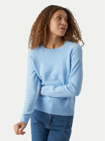 VERO MODA Pulover Doffy deschis albastru