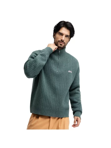 Sweter ze stójką Siroko Tiksi Blue niebieski