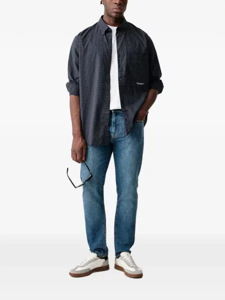 Košulja Armani Exchange karirana plava