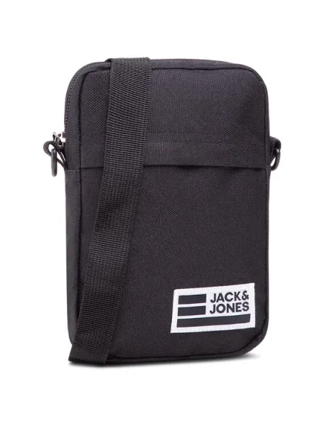 JACK & JONES Taška cez rameno Jamie / biela čierna