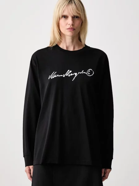 Maison Margiela tričko s dlouhým rukávem černé