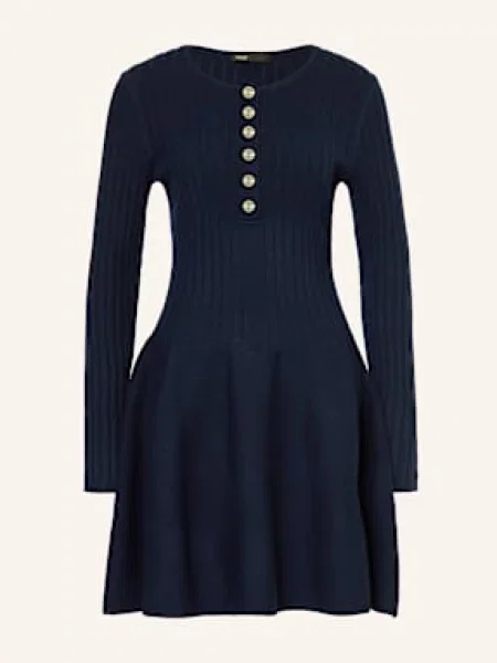 Maje Sukienka Z Dzianiny blau granatowa
