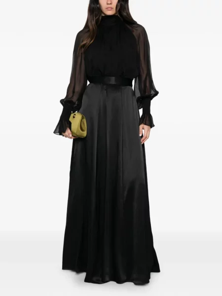Fustă Temperley London din satin negru