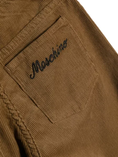 Spodnie dziecięce Moschino brązowe