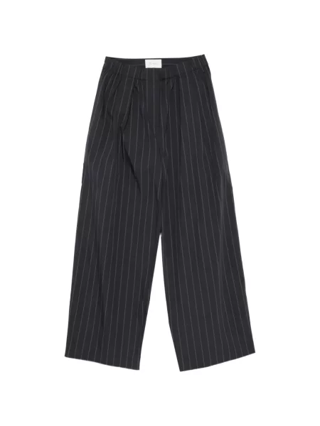 Pantaloni St. Agni cu dungi plisate albastru