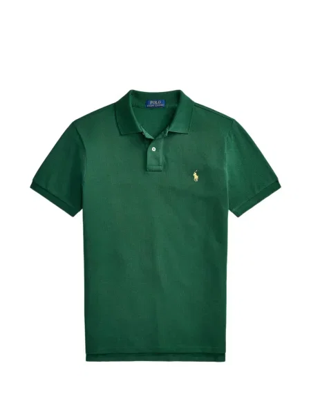 Fleece polo Polo Ralph Lauren με κέντημα με λαιμόκοψη v κόκκινο