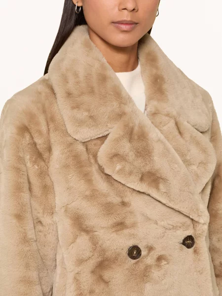 Frieda & Freddies Kurtka Ze Sztucznego Futra Darlah beige beżowa
