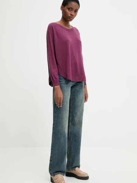 Светр із додаванням вовни United Colors of Benetton легкий фіолетовий