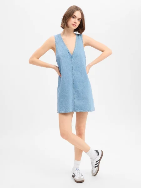 EDITED Dżinsowa sukienka Xristina Kobiety 34 niebieski