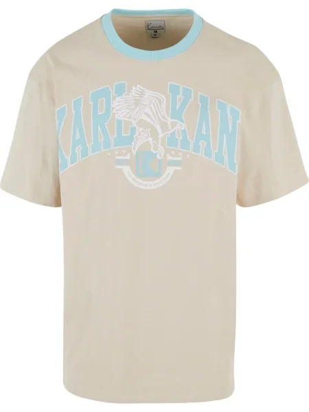 Karl Kani Tricou nisipiu / azuriu alb