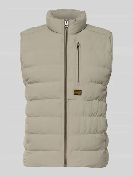 Kamizelka o kroju regular fit z pikowaniem model ‘Foundation’ G-star Raw beżowa