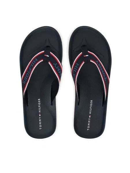 Šlepetės per pirštą Tommy Hilfiger Comfort Hilfiger Beach Sandal Tamsiai mėlyna