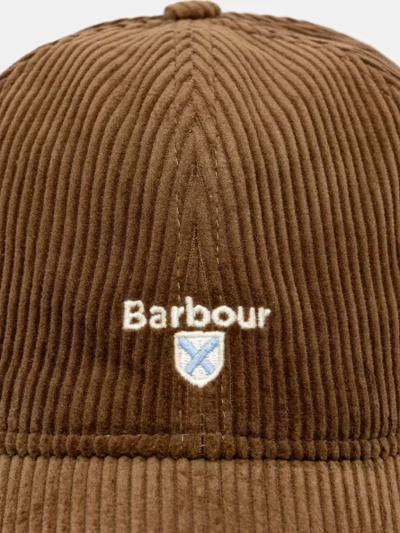 Barbour czapka z daszkiem Preston Cord Cap beżowy