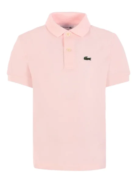 Koszulka polo dziecięca Lacoste różowa