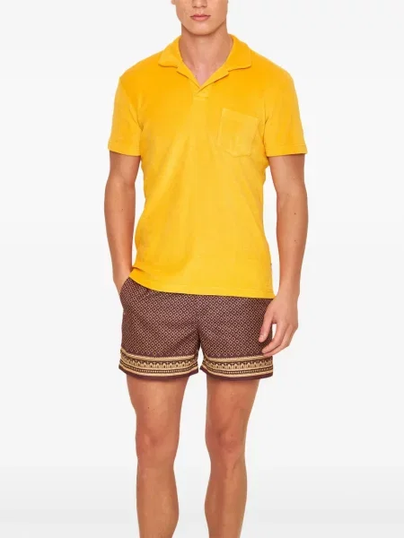 Polo Orlebar Brown din material terry portocaliu