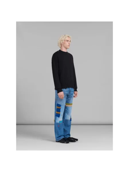 Dzianinowy sweter Marni casual czarny