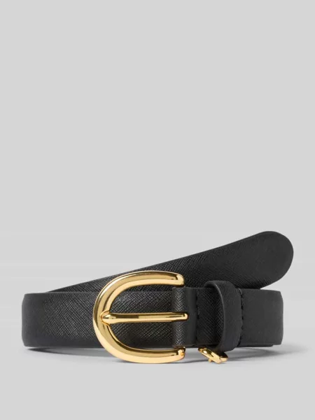 Lauren Ralph Lauren Pasek skórzany czarny