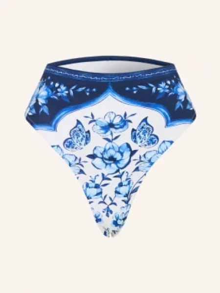 Farm Rio Majtki Bikini Z Wysokim Stanem Porcelain Garden blau biały
